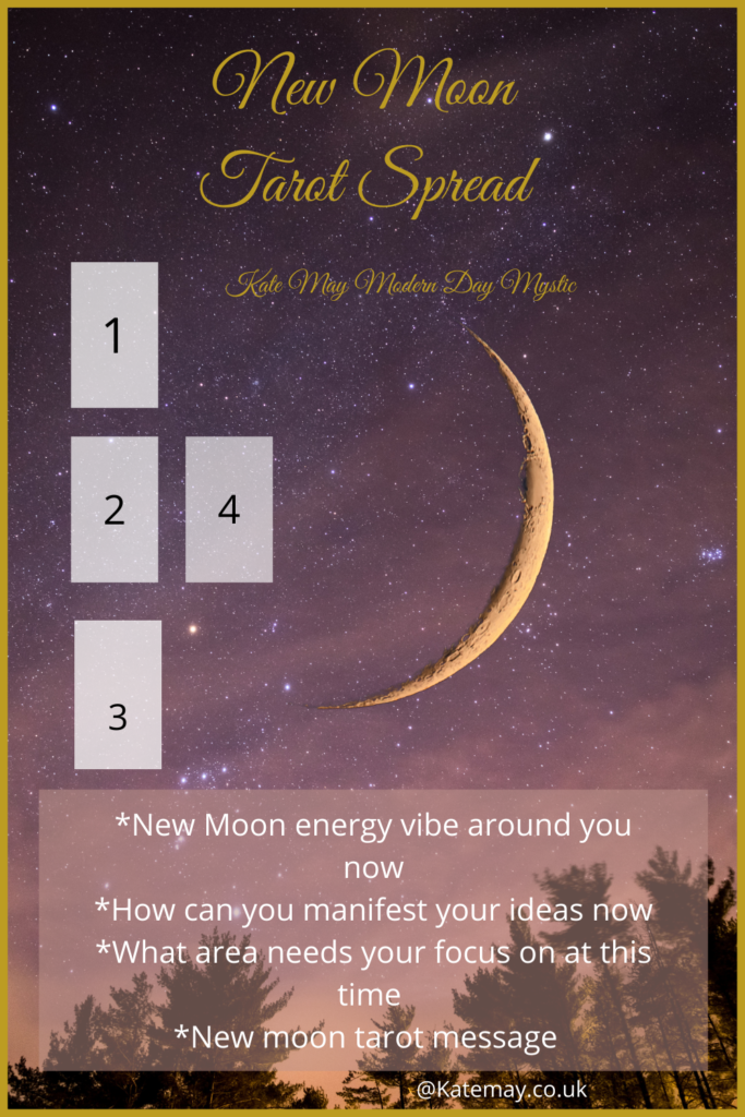 New Moon Tarot Spread 4 cards 